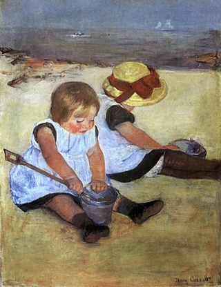 CASSATT, Mary Children on the Beach 1884 Oil on canvas, 98 x 74 cm National Gallery of Art, Washington